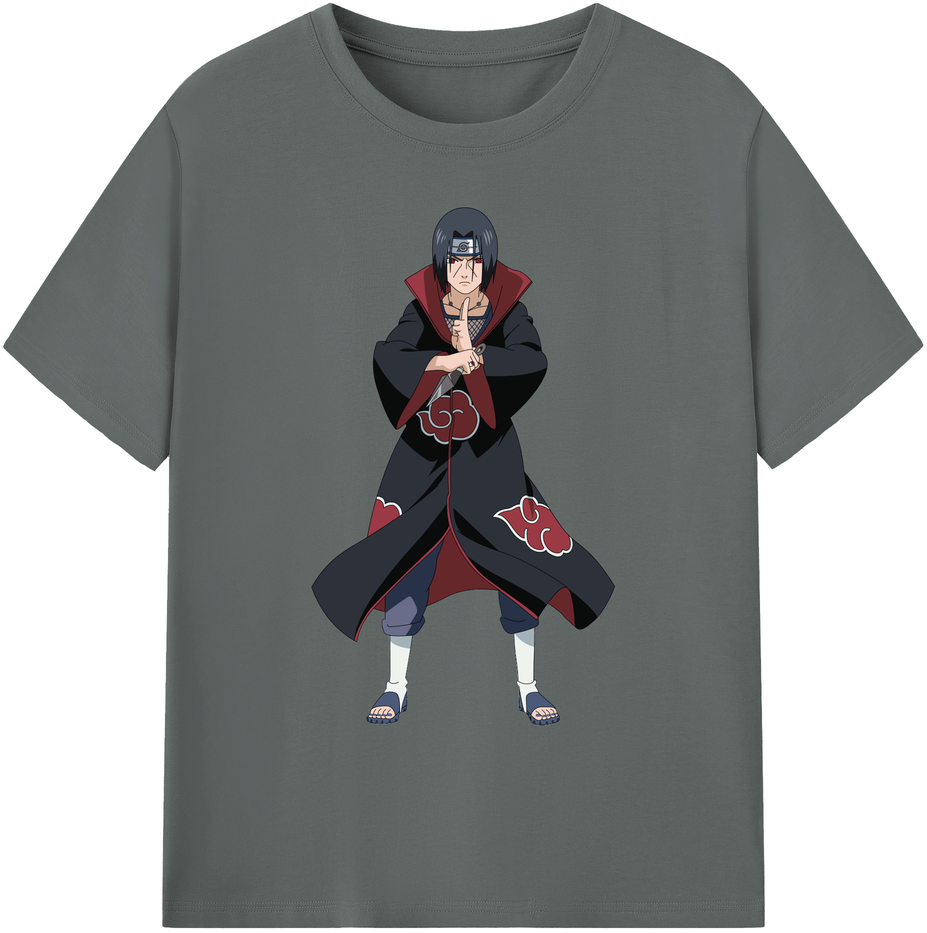 （画像用） NARUTO -ナルト- うちは イタチ Uchiha Itachi 綿100％ メンズ半袖Tシャツ｜肌触りやわらか＆通気性